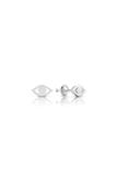  Bông tai bạc 925 xi bạch kim hình con mắt đính đá Moissanite cho nữ đeo cá tính Gix 