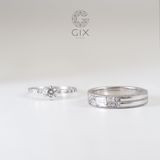  Nhẫn Cưới Vàng 610 Kim Cương Cao Cấp Kiểu Mới Gix Jewel - GCR25050123 