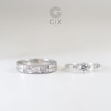  Nhẫn Cưới Vàng 610 Kim Cương Cao Cấp Kiểu Mới Gix Jewel - GCR25050123 