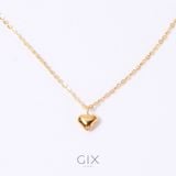  Dây chuyền vàng trái tim sợi chữ cong kiểu mới vàng 18k bạc thật đẹp nhất GixJewelry 