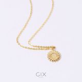  Dây chuyền vàng mỏng hot trend vàng 610 sát cổ nữ hình cúc hoạ mi Gix Jewelry 