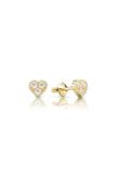  Khuyên tai nữ đẹp bạc ý 925 vàng tây hình trái tim đính đá moissanite Gixjewelry 