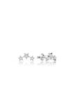  Hoa tai bạch kim bạc ý Gix Jewel mạ vàng hồng đính đá Moissanite 3 ngôi sao may mắn 