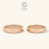  Nhẫn cưới vàng 10k vát cạnh đẹp Gix Jewel - GCR25050034 