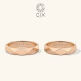  Nhẫn cưới vàng 18k vát cạnh đẹp Gix Jewel - GCR25050034 