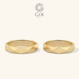  Nhẫn cưới thiết kế riêng vàng 18k hiện đại vát cạnh cao cấp Gix Jewel 