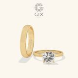  Nhẫn cưới đôi vàng 14k đẹp đính kim cương Moissanite - GCR25050025 