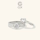  Nhẫn cặp dáng cầu hôn cho nam nữ đẹp Gix Jewel - GCR25050027 