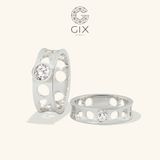 Nhẫn cặp đẹp thiết kế độc đáo đính đá lớn Gix - GCR25050028 