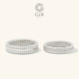  Nhẫn cưới vàng 610 kim cương đẹp sang trọng Gix - GCR25050021 