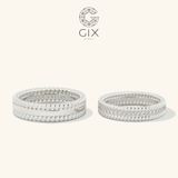  Nhẫn cưới full kim cương thiết kế vàng hồng 18k - Elaris | Gix Jewel 
