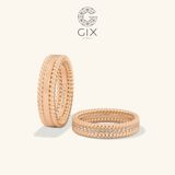  Nhẫn cưới full kim cương thiết kế vàng hồng 18k - Elaris | Gix Jewel 