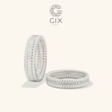  Nhẫn cưới full kim cương thiết kế vàng hồng 18k - Elaris | Gix Jewel 