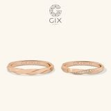  Nhẫn Cưới Vàng 10k Đính Kim Cương Hiện Đại Gix - GCR25050023 