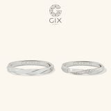  Nhẫn cưới kim cương đẹp vàng tây 18k rẻ đẹp hiện đại Gix Jewelry 