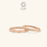  Nhẫn Cưới Vàng 14k Đính Kim Cương Hiện Đại Gix - GCR25050023 