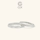  Nhẫn Cưới Vàng 14k Đính Kim Cương Hiện Đại Gix - GCR25050023 