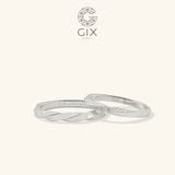  Nhẫn Cưới Vàng 10k Đính Kim Cương Hiện Đại Gix - GCR25050023 