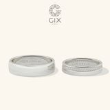  Nhẫn cưới vàng tây rẻ đẹp mừng cưới đính kim cương sang trọng Gix Jewel 