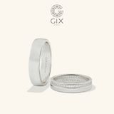  Nhẫn cưới vàng tây rẻ đẹp mừng cưới đính kim cương sang trọng Gix Jewel 