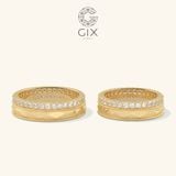  Nhẫn cưới kim cương cao cấp vàng hồng đẹp kiểu thời trang mới nhất Gix Jewel 