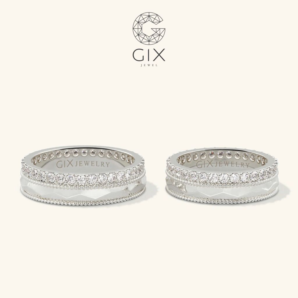 Nhẫn Cưới Vàng 14k Đẹp Mới Nhất Gix Jewel - GCR25050044
