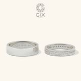  Nhẫn cưới vàng 10k đính kim cương tấm đẹp - GCR25050037 