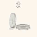  Nhẫn cưới vàng 10k đính kim cương tấm đẹp - GCR25050037 