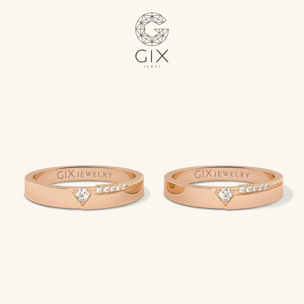  Nhẫn Cưới Trái Tim Vàng 14K Đẹp -GCR25050038 