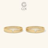  Nhẫn Cưới Trái Tim Vàng 14K Đẹp -GCR25050038 