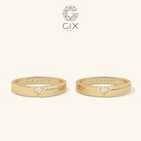  Nhẫn Cưới Trái Tim Vàng 18k Đẹp -GCR25050038 