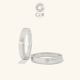  Nhẫn cưới trái tim kiểu Hàn Quốc vàng tây 14k đính đá Moissanite đẹp Gix Jewelry 