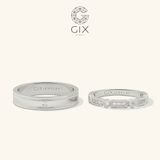  Nhẫn cưới cặp Eternity vàng 10k kim cương đẹp - GCR25050039 