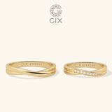  Nhẫn Cưới Đôi Vàng 610 Dáng Vô Cực Gix Jewel - GCR25050056 