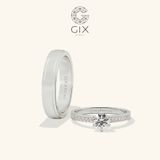  Nhẫn đôi đính đá Moissanite đẹp kiểu mới Gix Jewel - GCR25050041 