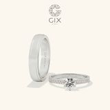  Nhẫn cưới vàng 18k Moissanite đẹp kiểu mới Gixjewel - GCR25050041 