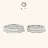  Nhẫn cưới vàng tây 14k trơn bản to khắc hoa văn độc đáo Gix Jewelry 