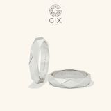  Nhẫn cưới vàng 14k vát cạnh đẹp hiện đại Gix Jewel - GCR25050034 
