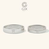  Nhẫn cưới vàng 14k nam nữ ghép đôi đính kim cương - GCR25050036 