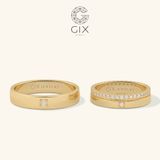  Nhẫn cặp nam nữ ghép đôi đính đá cao cấp Gix - GCR25050036 