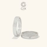  Nhẫn cặp nam nữ ghép đôi đính đá cao cấp Gix - GCR25050036 