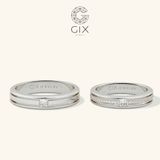  Nhẫn Cưới Đẹp Vàng 610 Gix Jewel Đính Kim Cương Cao Cấp - GCR25050029 