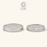  Nhẫn cưới đẹp vàng hồng 18k Gix Jewel đính kim cương cao cấp 