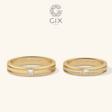  Nhẫn Cưới Đẹp Vàng 18K Gix Jewel Đính Kim Cương Cao Cấp - GCR25050029 