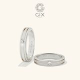  Nhẫn Cưới Đẹp Vàng 14k Gix Jewel Đính Kim Cương Cao Cấp - GCR25050029 