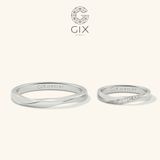  Nhẫn cưới vô cực vàng 610 đính Moissanite Gixjewel - GCR25050031 