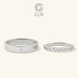  Nhẫn đôi Eternity bạc đẹp đính đá CZ Gix Jewel - GCR25050033 