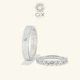  Nhẫn đôi Eternity bạc đẹp đính đá CZ Gix Jewel - GCR25050033 