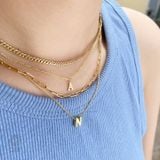  Vòng cổ theo tên chữ vàng tây 18k cho đôi nam nữ bạc mạ vàng thật Gix 