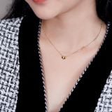  Vòng cổ trái tim vàng tây nữ đẹp gắn chữ cái tên riêng đeo ôm sát cổ Gix Jewel 